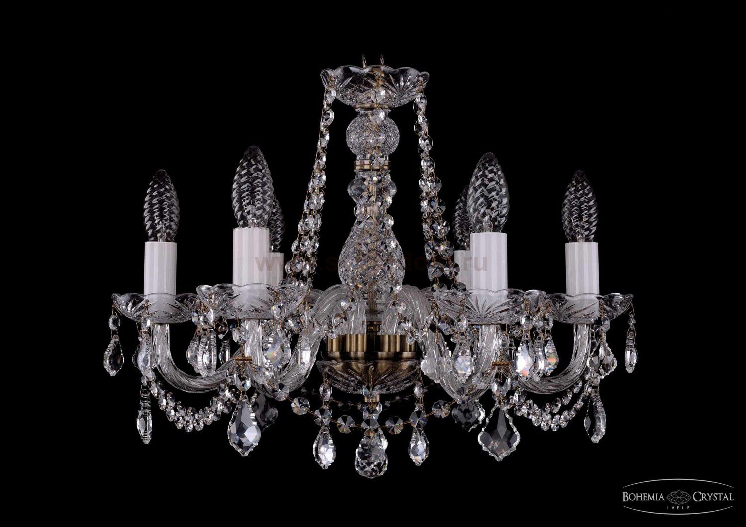 Люстра хрустальная Bohemia Ivele 1402/6/160/Pa/Leafs