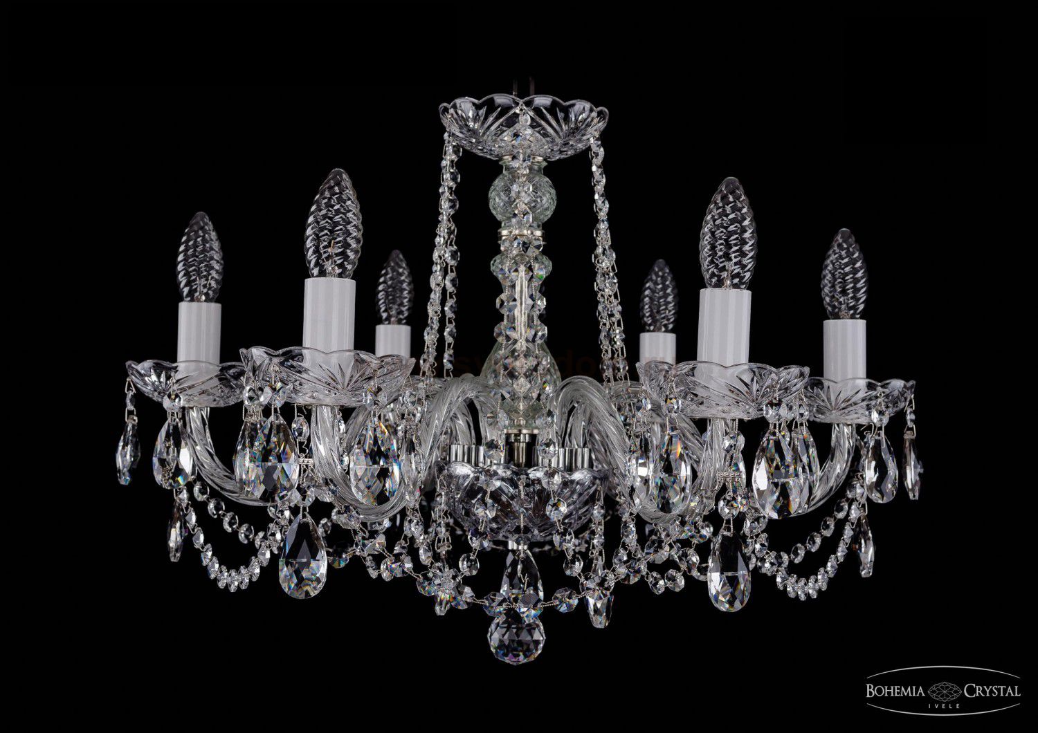Люстра хрустальная Bohemia Ivele 1402/6/195/Ni