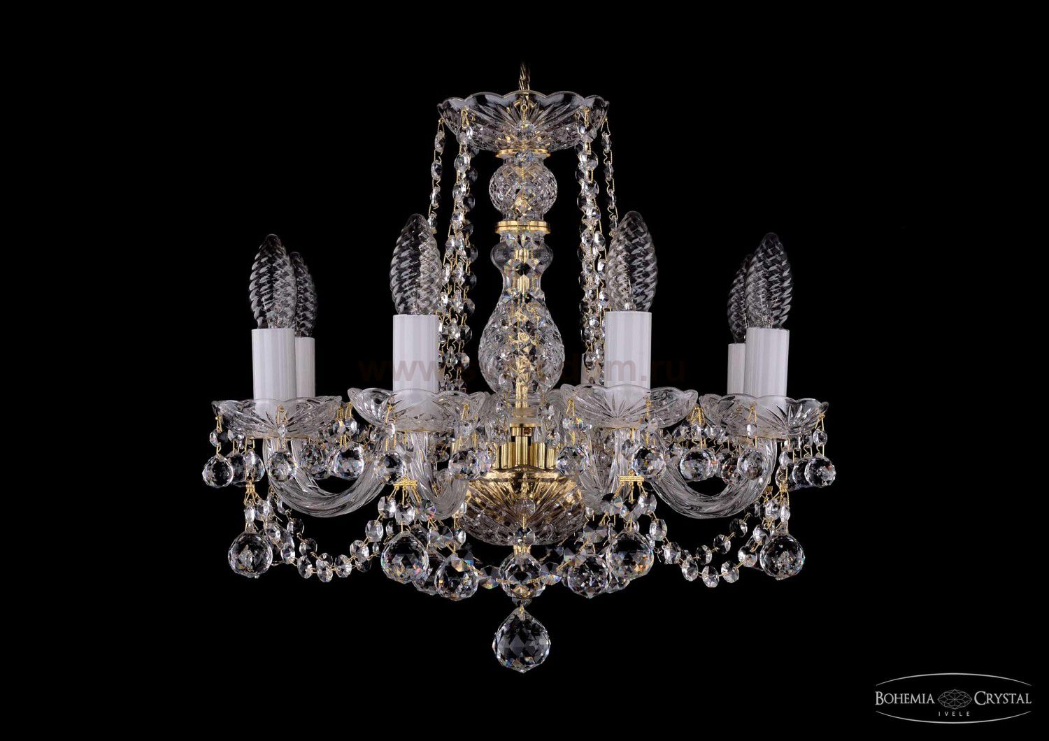 Люстра хрустальная Bohemia Ivele 1402/8/141/G/Balls