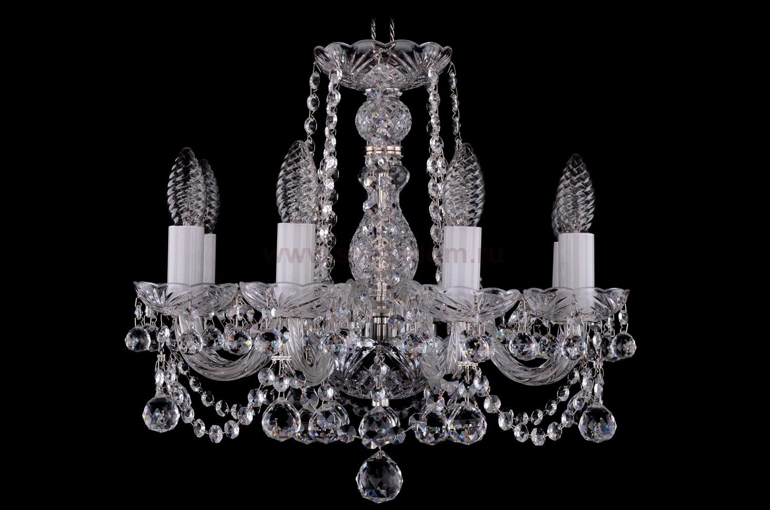 Люстра хрустальная Bohemia Ivele 1402/8/141/Ni/Balls