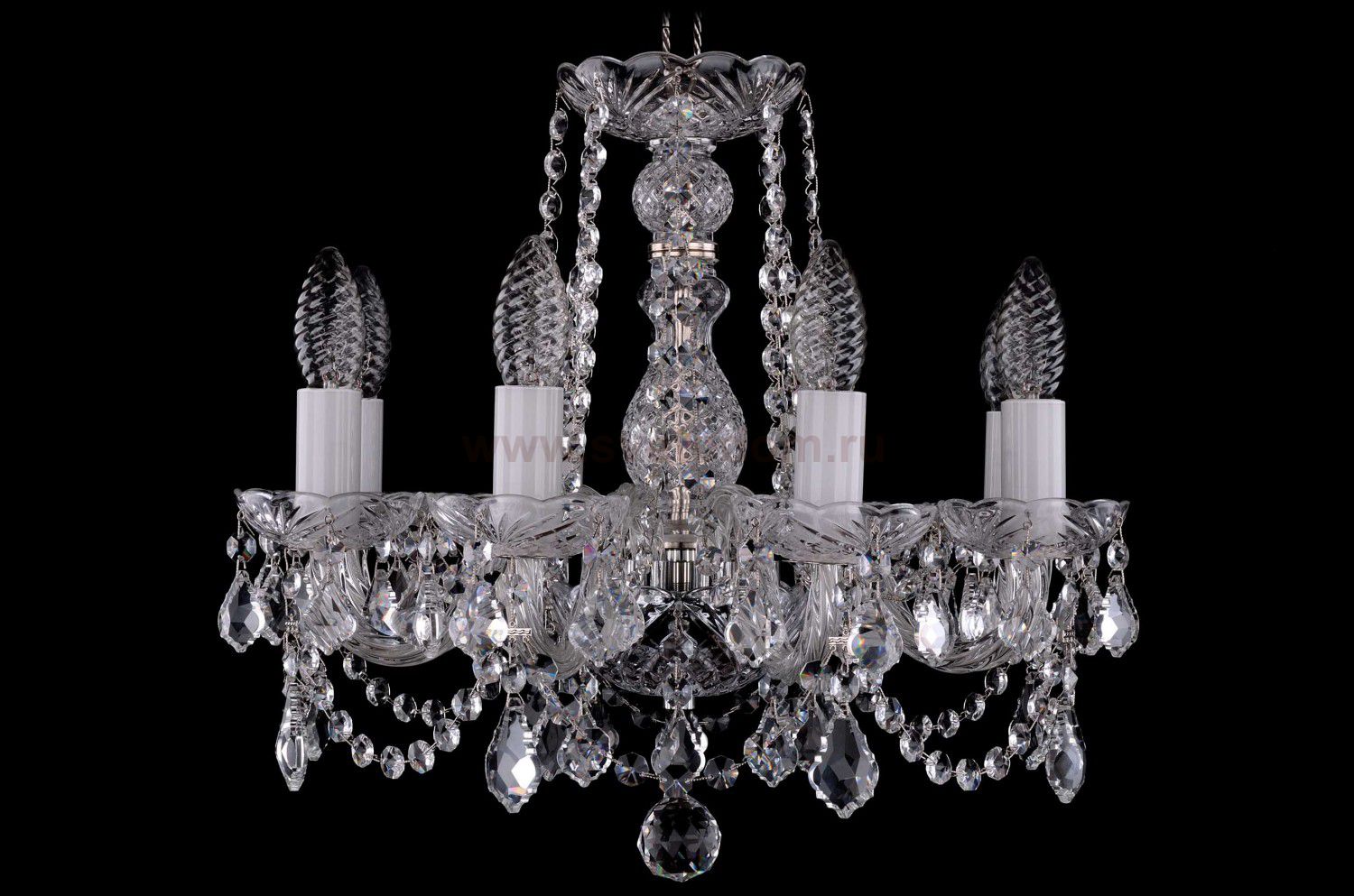 Люстра хрустальная Bohemia Ivele 1402/8/141/Ni/Leafs