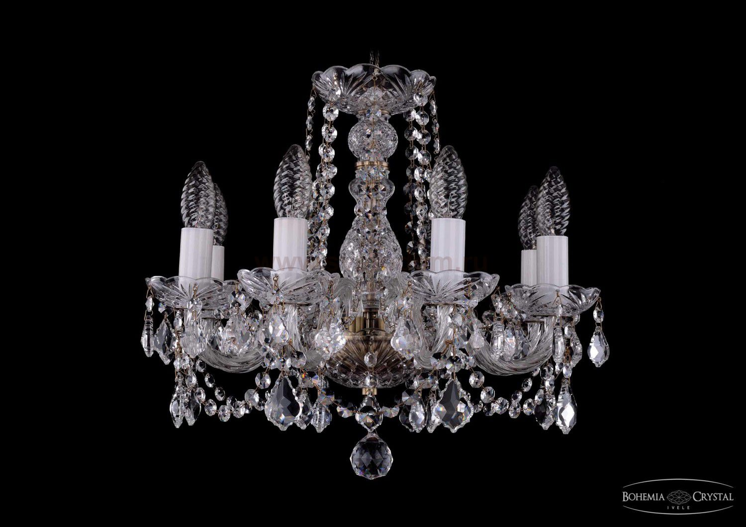 Люстра хрустальная Bohemia Ivele 1402/8/141/Pa/Leafs