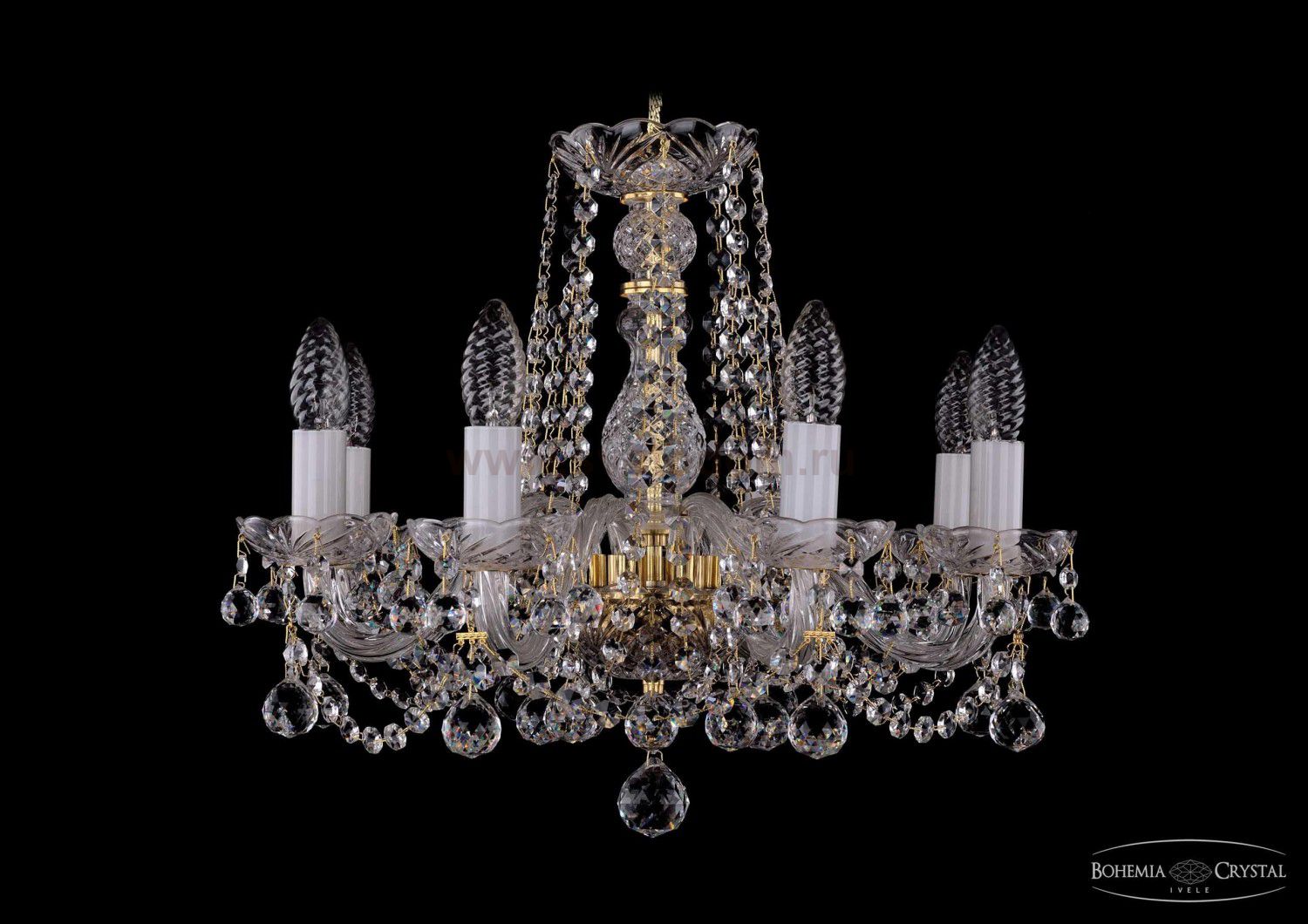 Люстра хрустальная Bohemia Ivele 1402/8/160/G/Balls