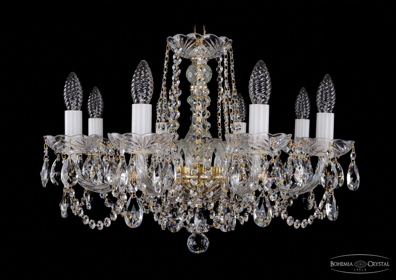 Люстра хрустальная Bohemia Ivele 1402/8/195/G