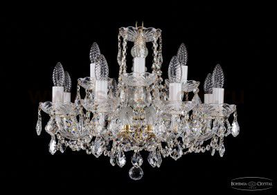Люстра хрустальная Bohemia Ivele 1402/8+4/195/G/Leafs