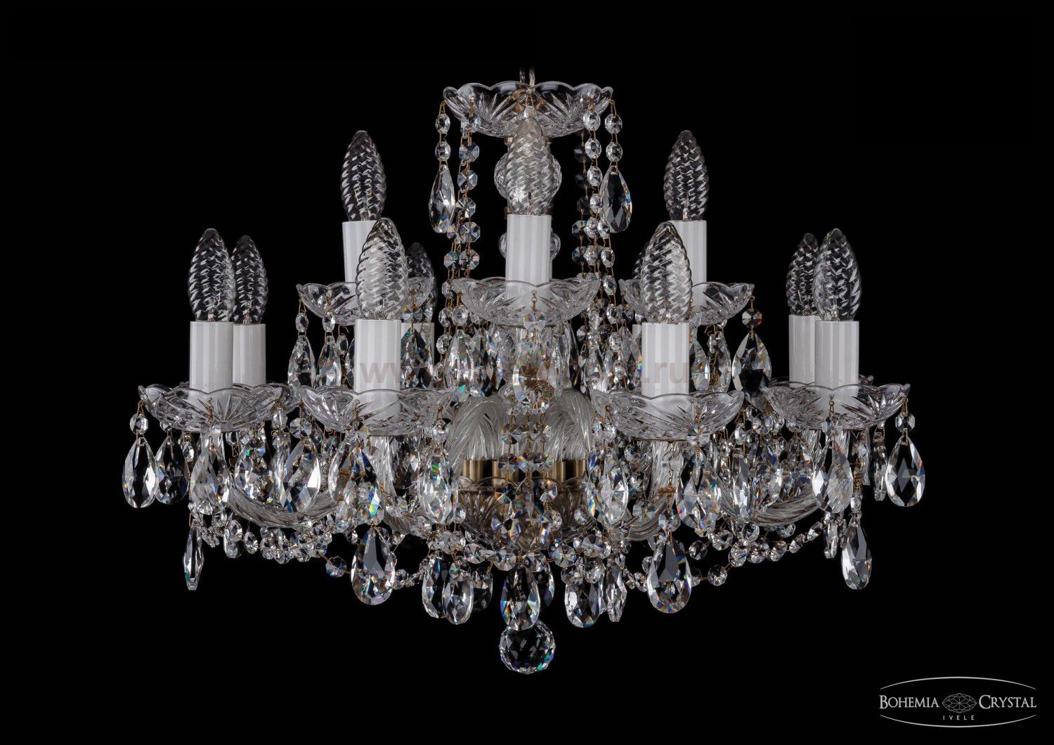 Люстра хрустальная Bohemia Ivele 1402/8+4/195/Pa