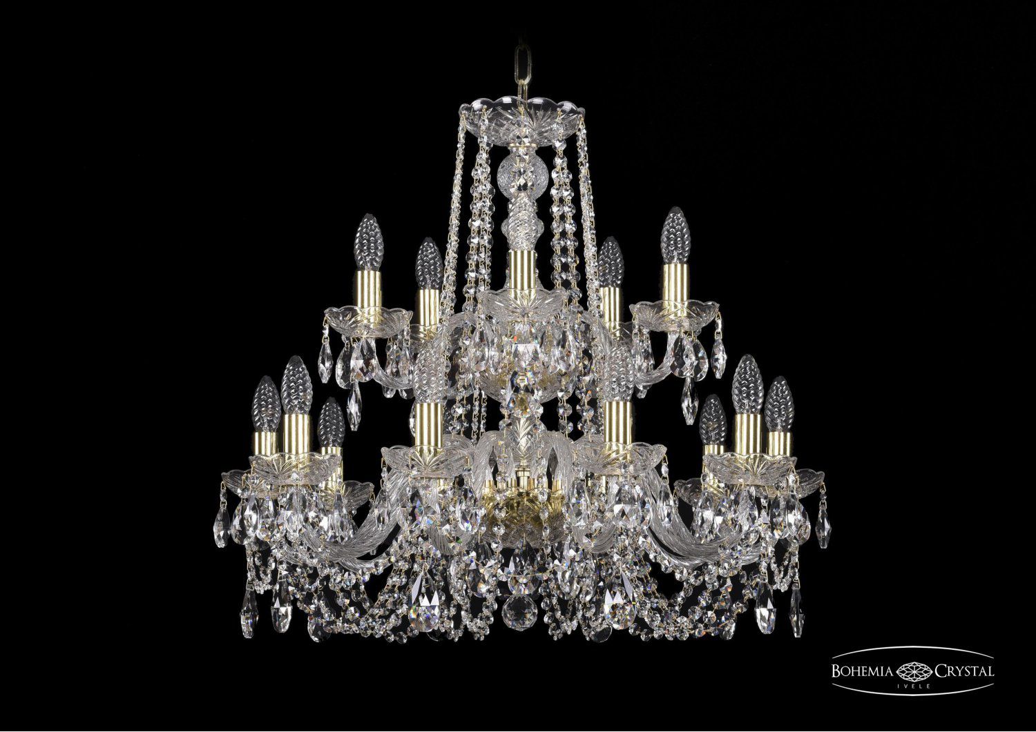Люстра хрустальная Bohemia Ivele 1402/10+5/240/2d/G