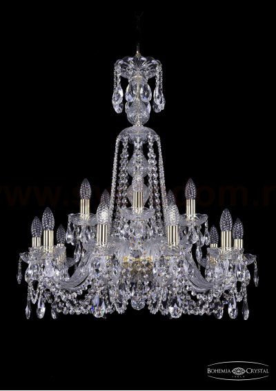 Люстра хрустальная Bohemia Ivele 1402/10+5/240/XL-77/G