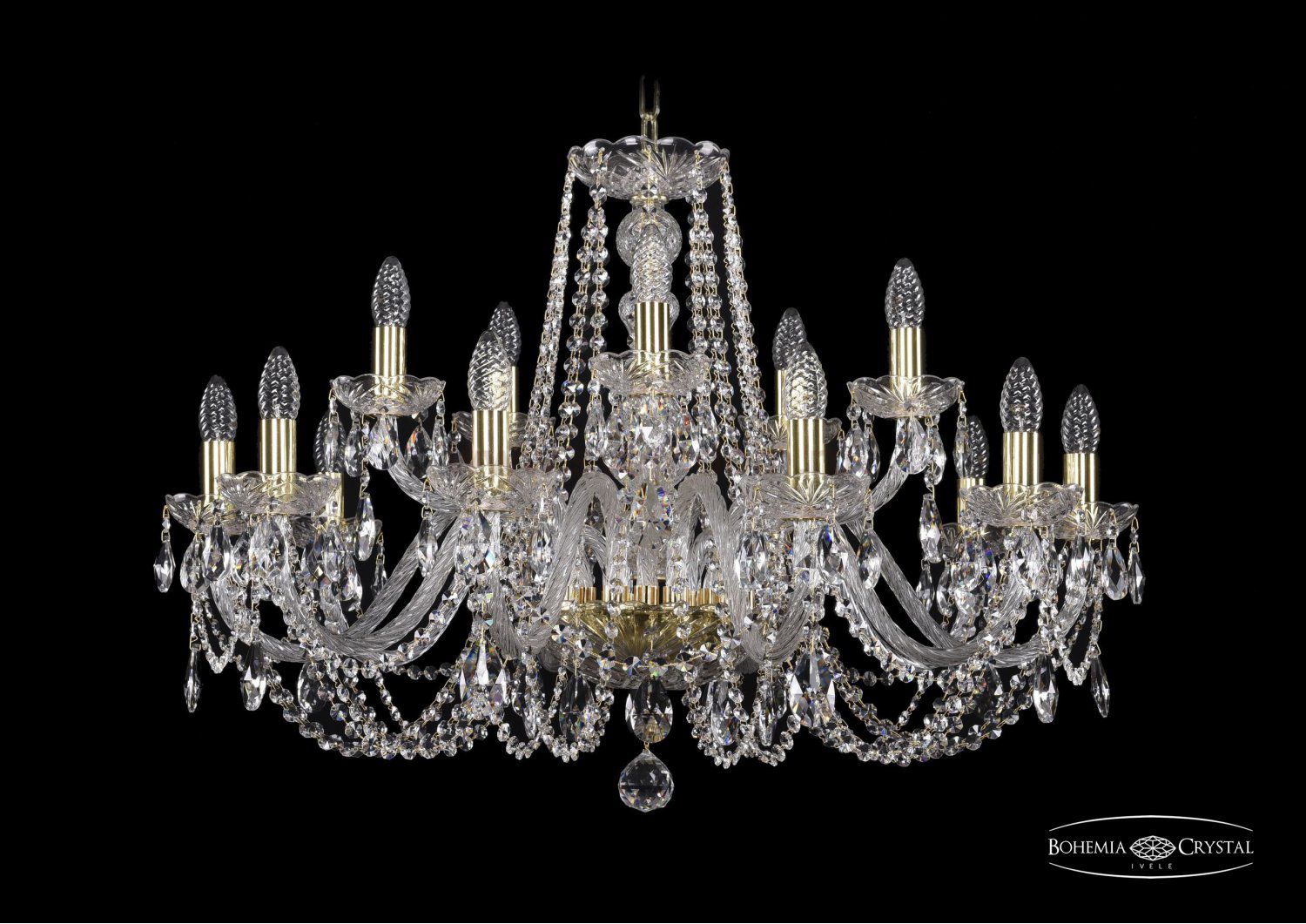 Люстра хрустальная Bohemia Ivele 1402/10+5/300/G