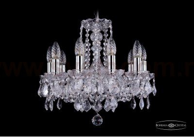 Люстра хрустальная Bohemia Ivele 1402/10/141/Ni/Leafs
