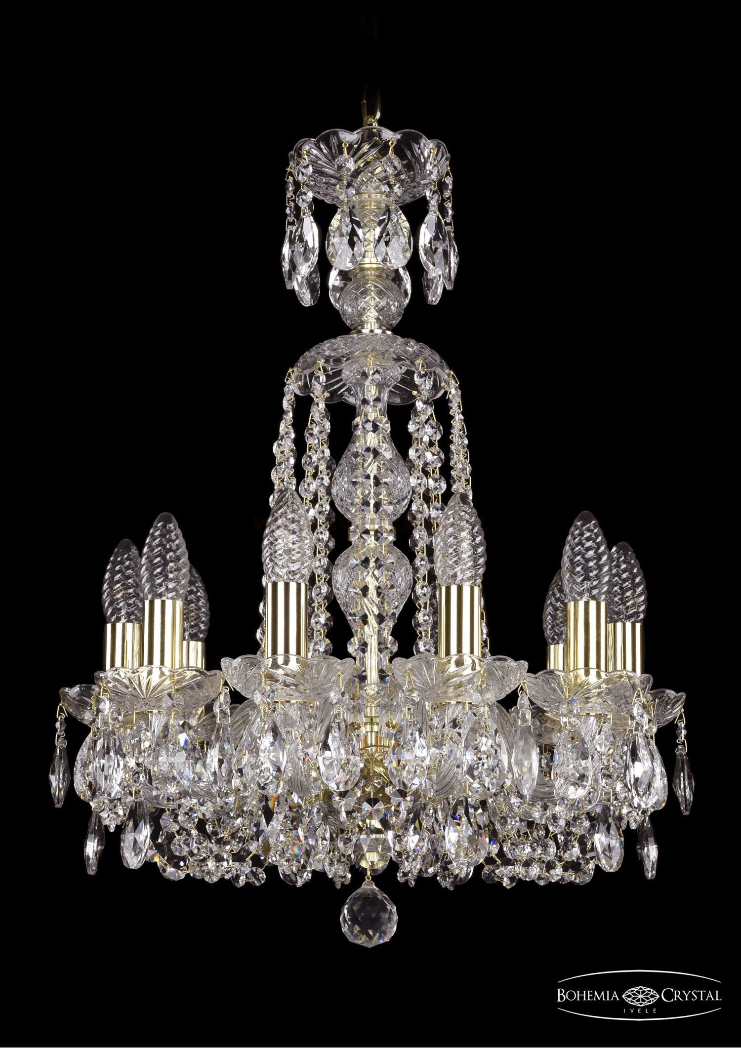 Люстра хрустальная Bohemia Ivele 1402/10/141/XL-58/G