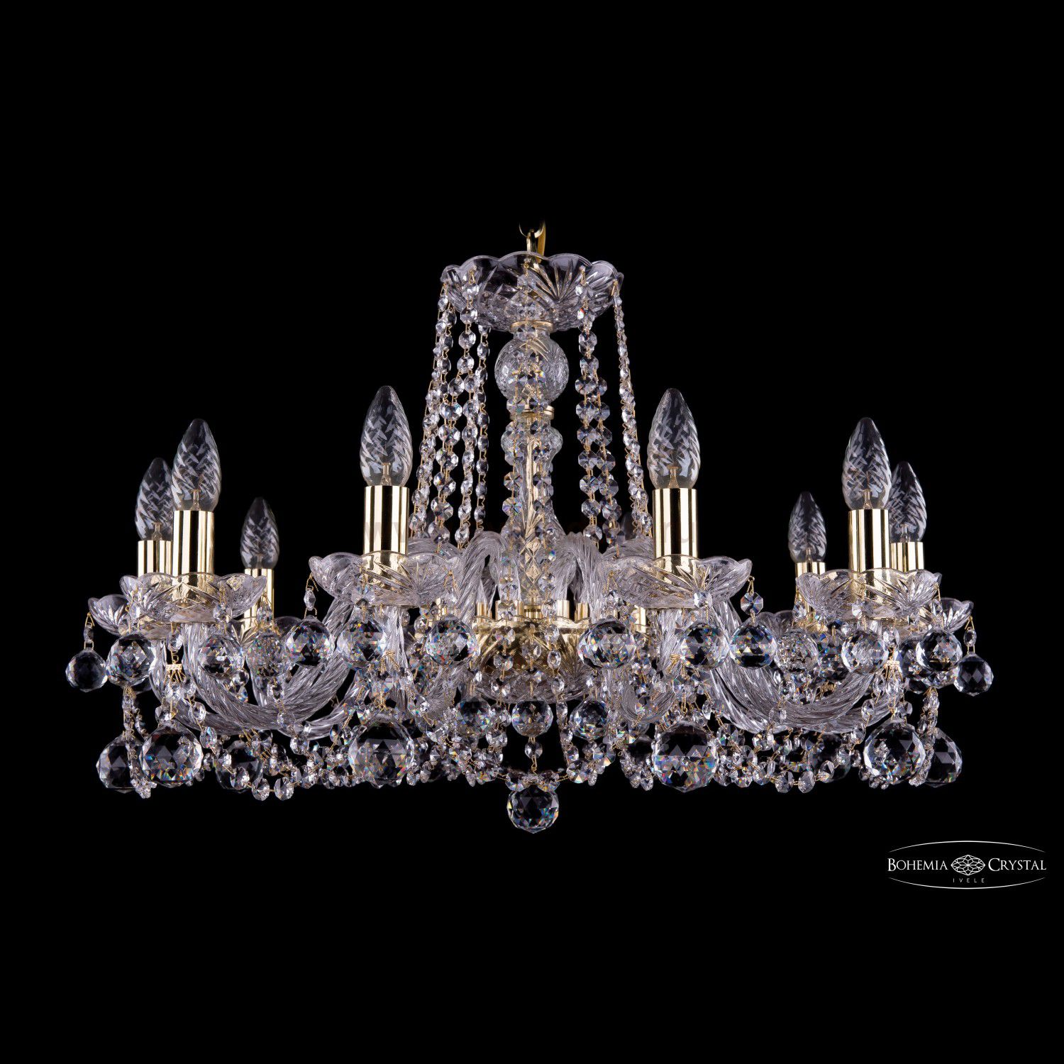 Люстра хрустальная Bohemia Ivele 1402/10/240/G