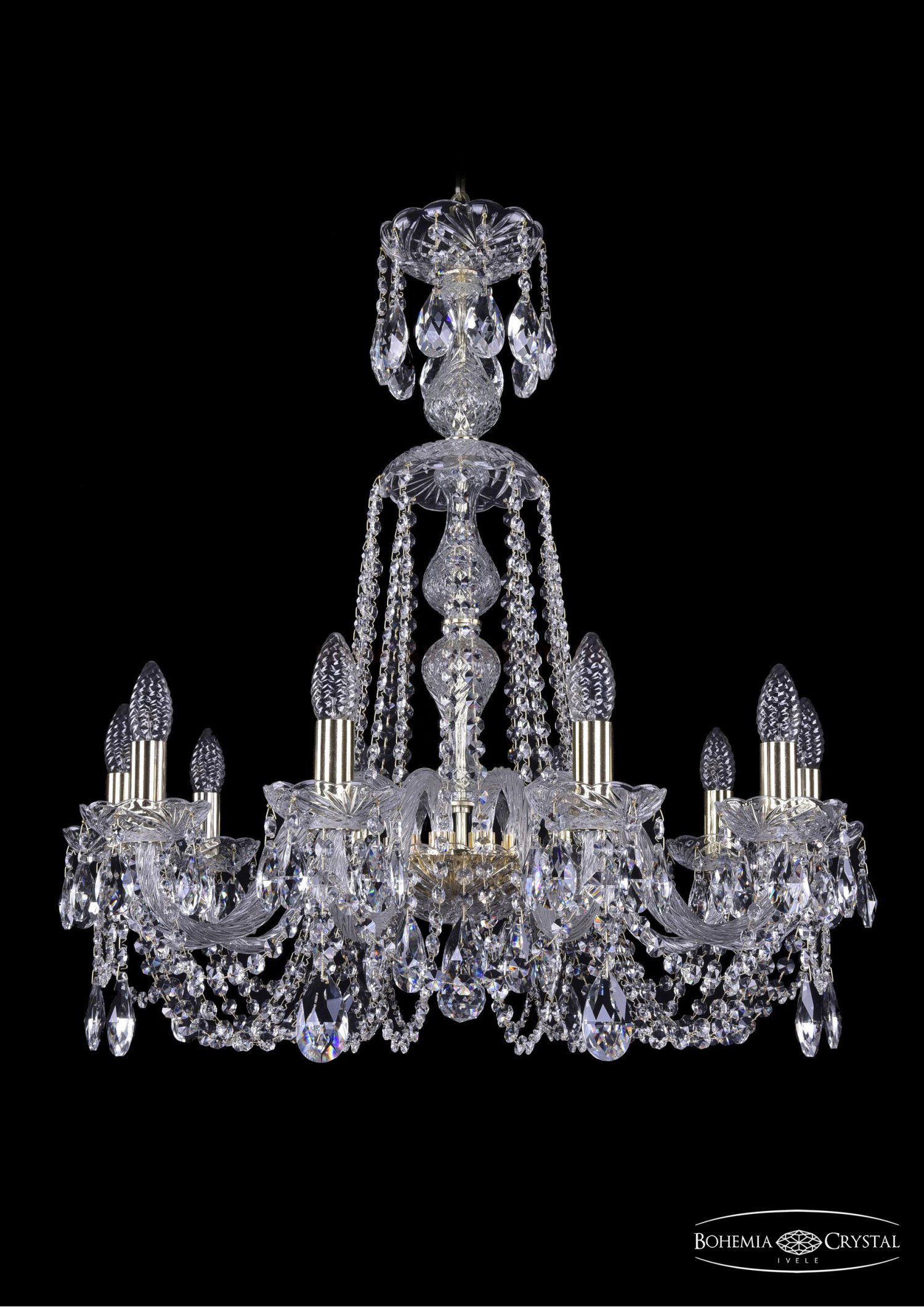 Люстра хрустальная Bohemia Ivele 1402/10/240/XL-73/G