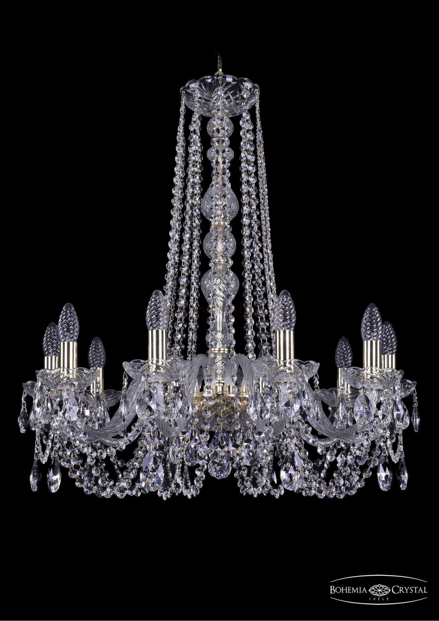 Люстра хрустальная Bohemia Ivele 1402/10/240/h-73/G