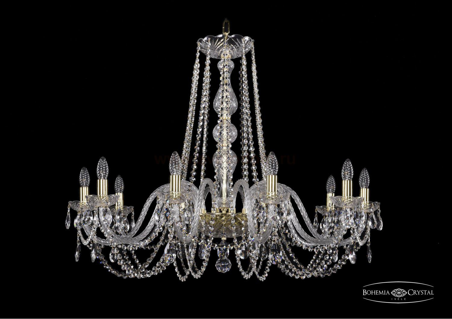 Люстра хрустальная Bohemia Ivele 1402/10/360/G