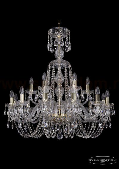 Люстра хрустальная Bohemia Ivele 1402/12+6/300/XL-90/G