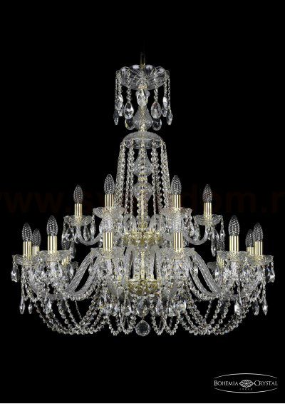 Люстра хрустальная Bohemia Ivele 1402/12+6/300/XL-91/2d/G
