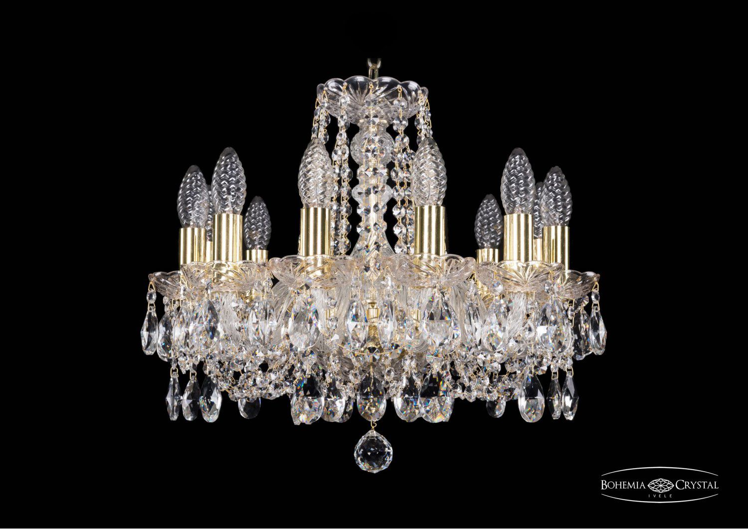Люстра хрустальная Bohemia Ivele 1402/12/141/G