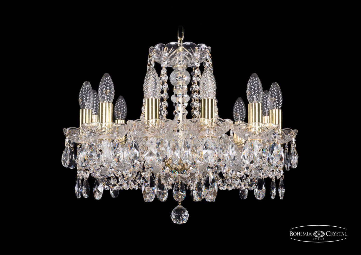 Люстра хрустальная Bohemia Ivele 1402/12/160/G