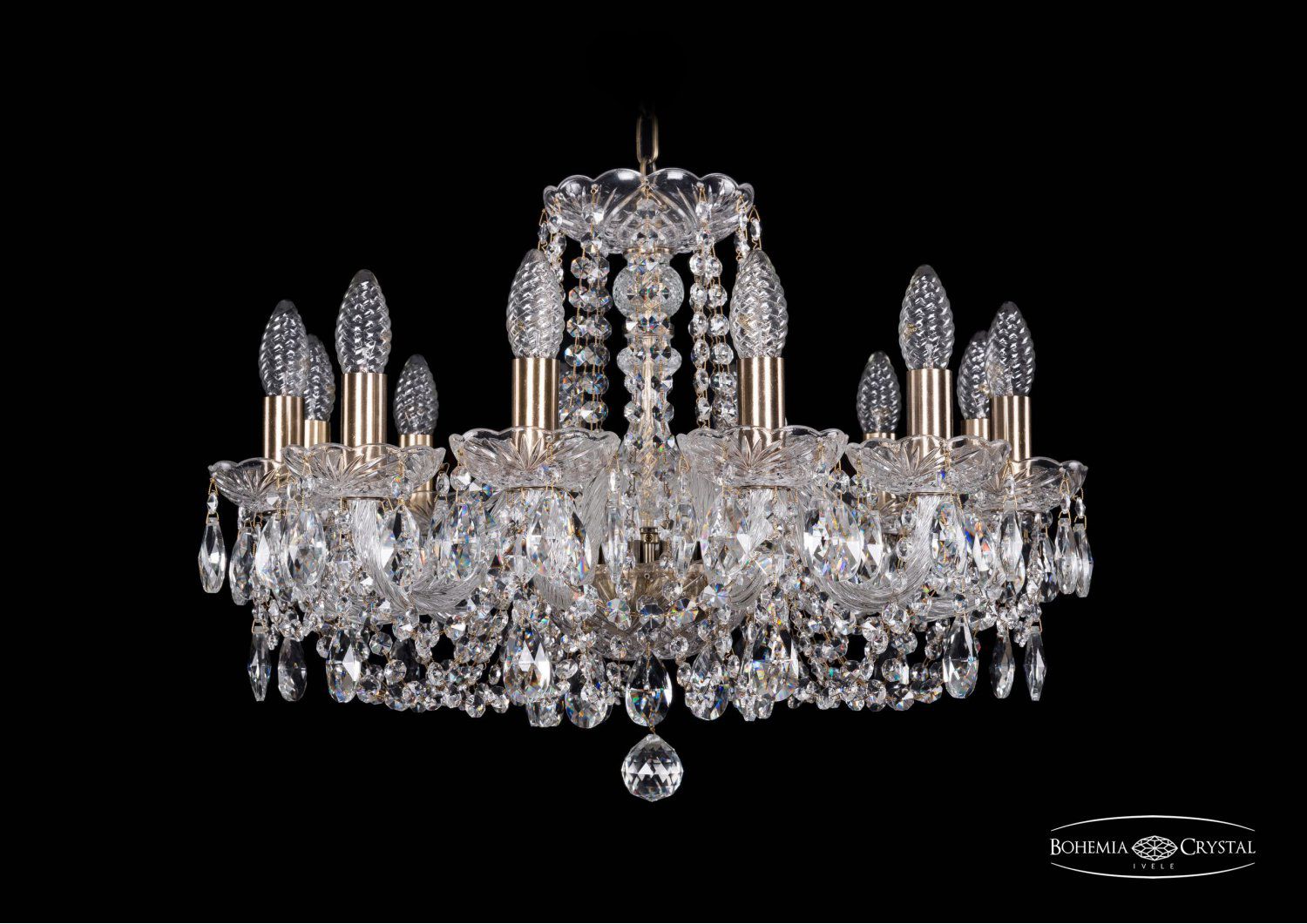 Люстра хрустальная Bohemia Ivele 1402/12/195/Pa