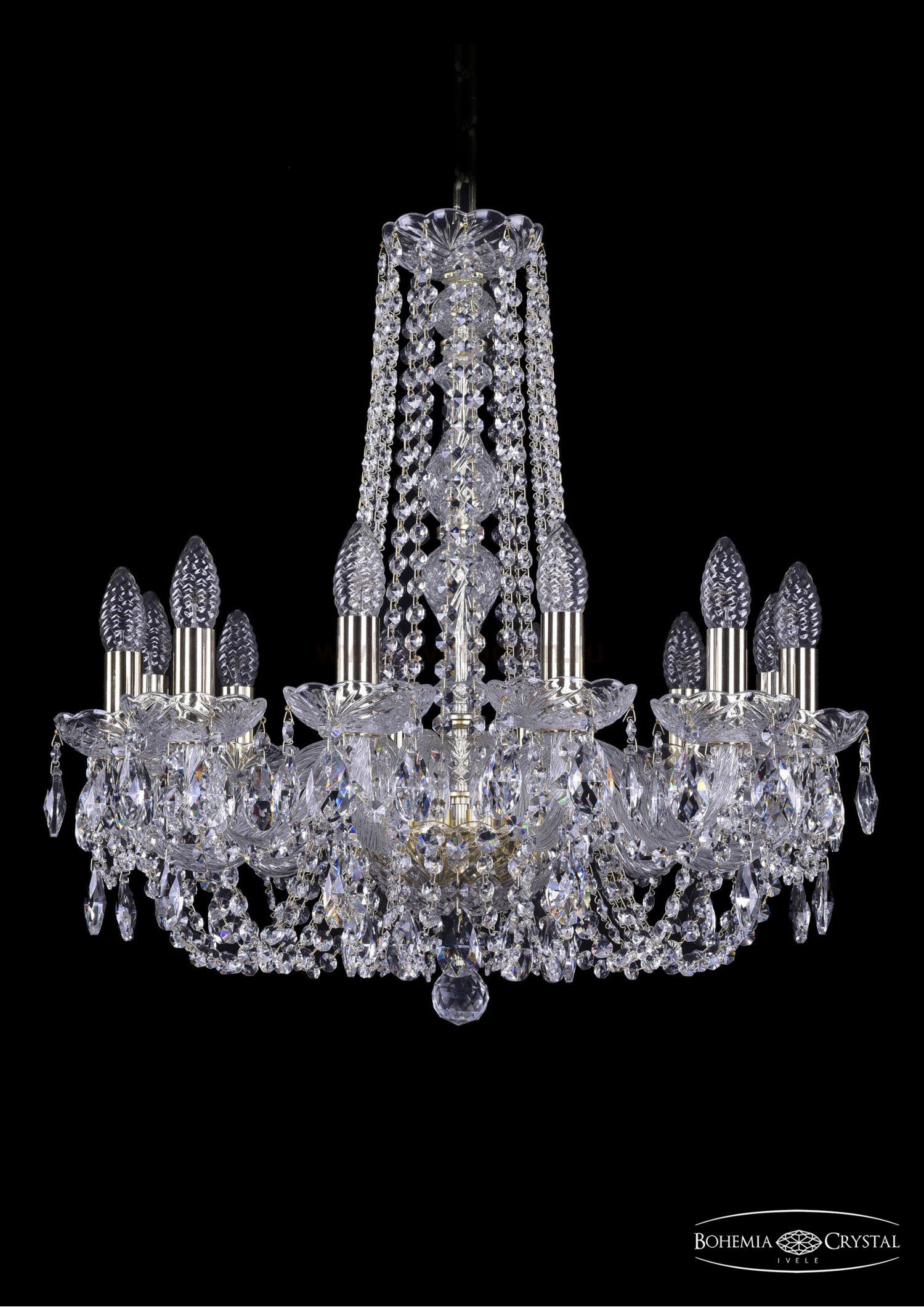Люстра хрустальная Bohemia Ivele 1402/12/195/h-60/G