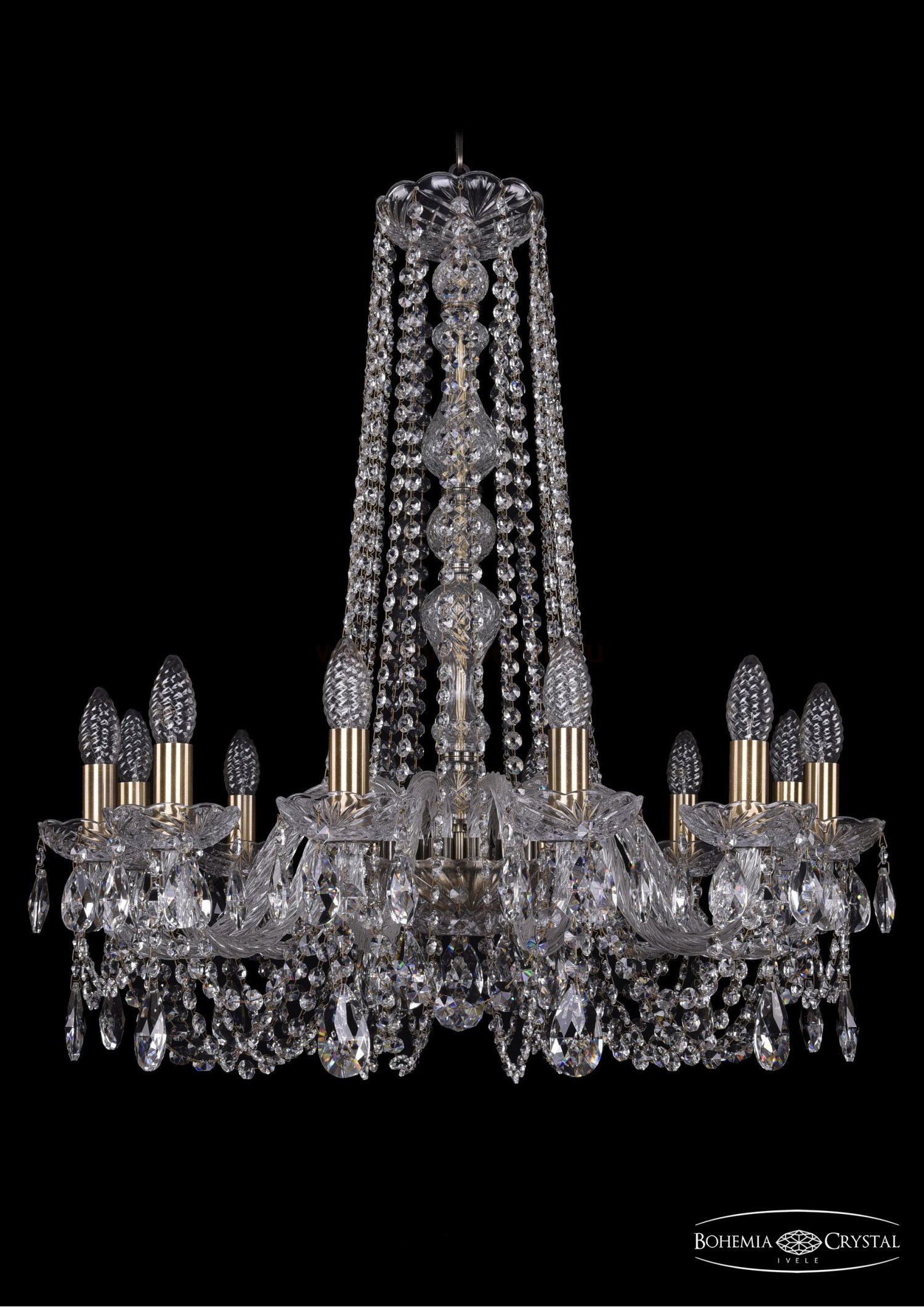 Люстра хрустальная Bohemia Ivele 1402/12/240/h-75/Pa