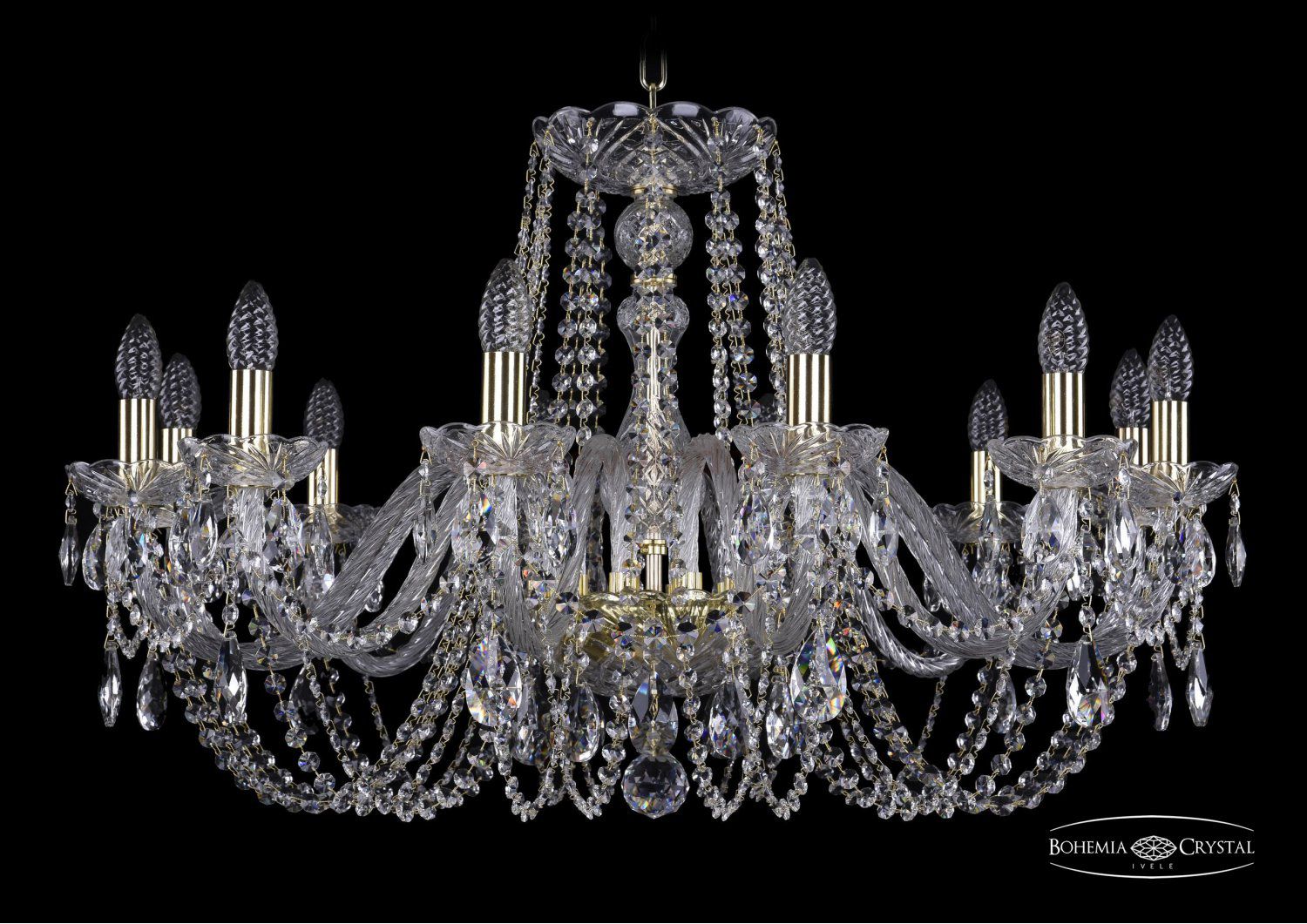 Люстра хрустальная Bohemia Ivele 1402/12/300/G