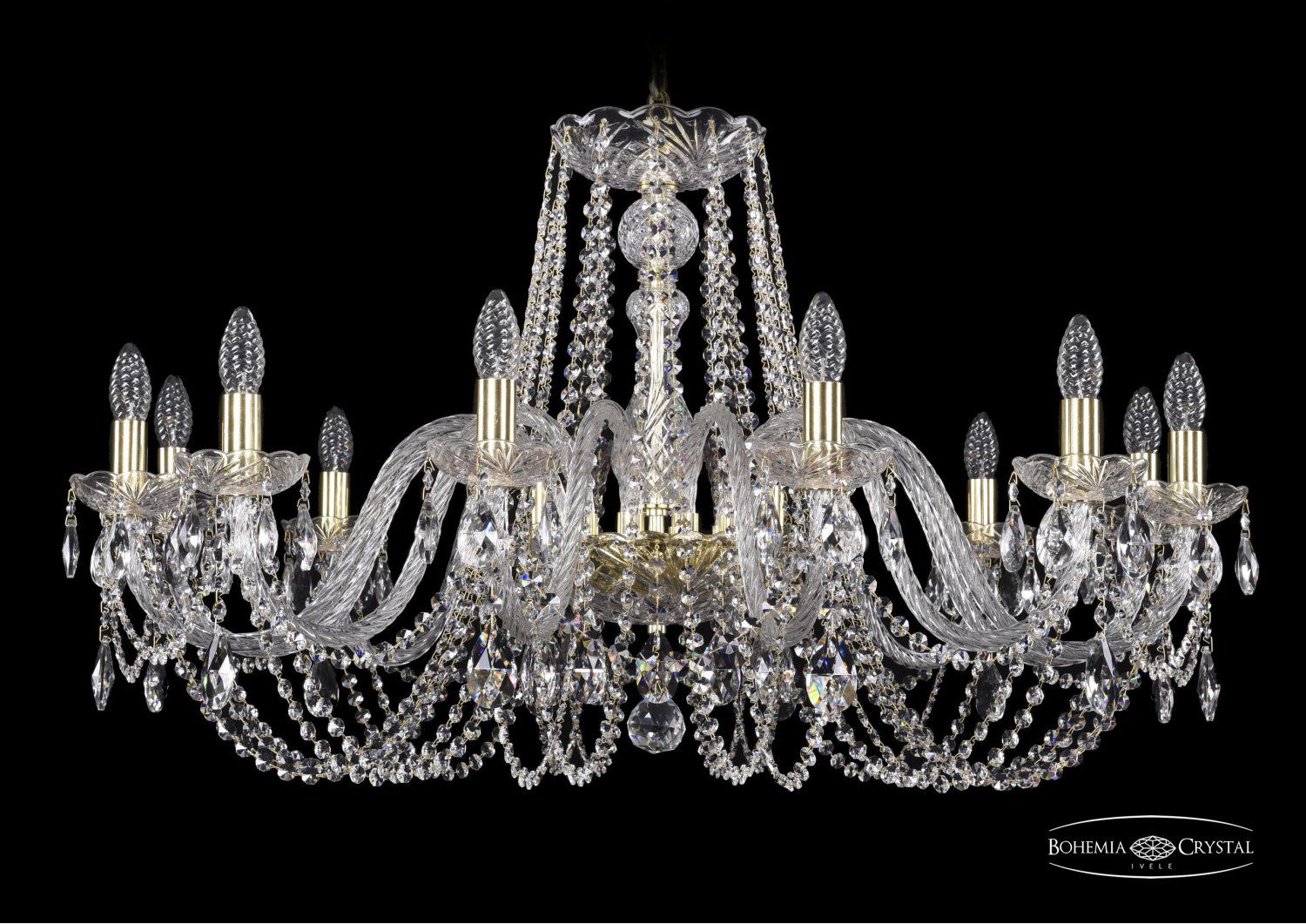 Люстра хрустальная Bohemia Ivele 1402/12/360/G
