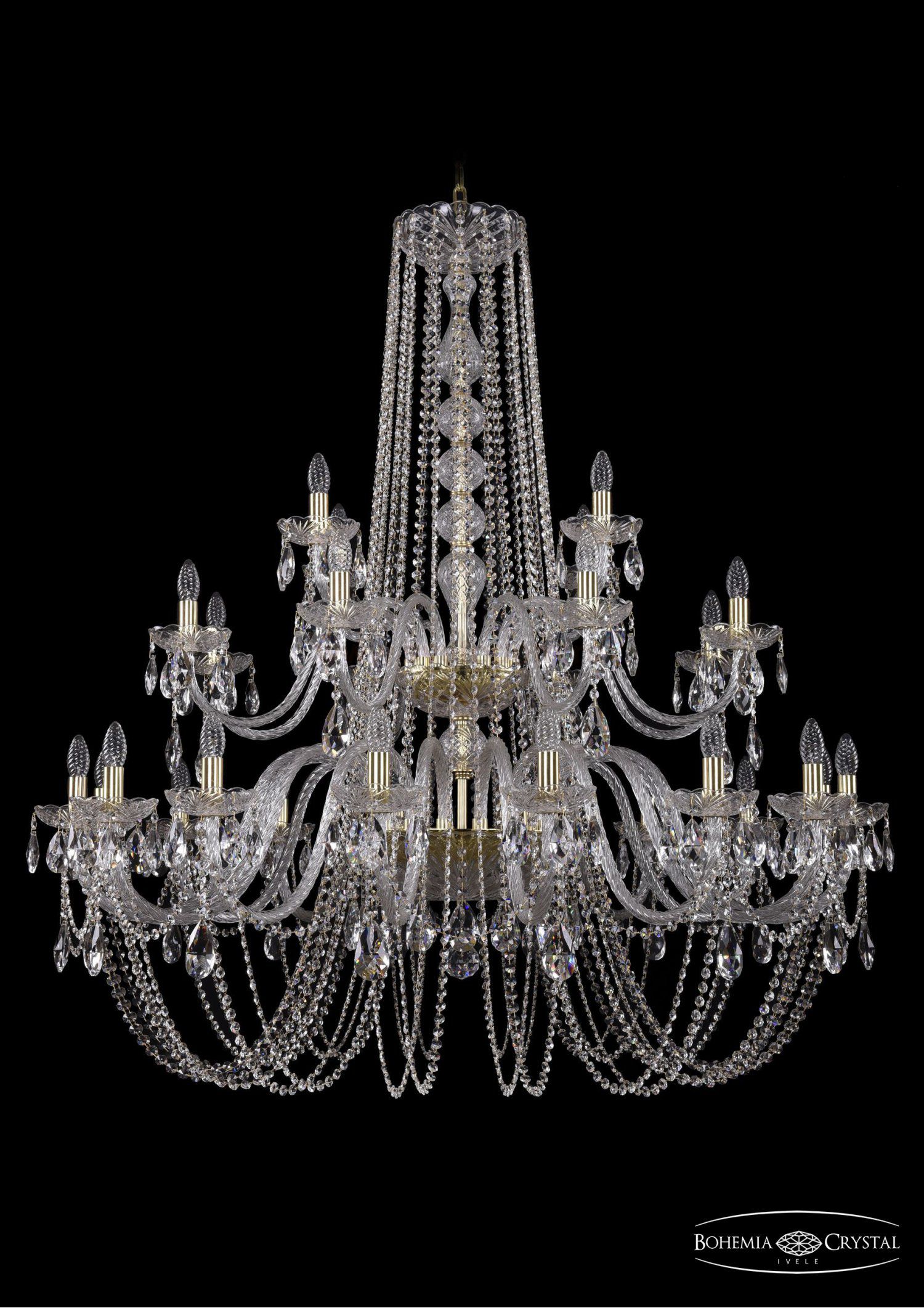Люстра хрустальная Bohemia Ivele 1402/16+8+4/460/2d/G