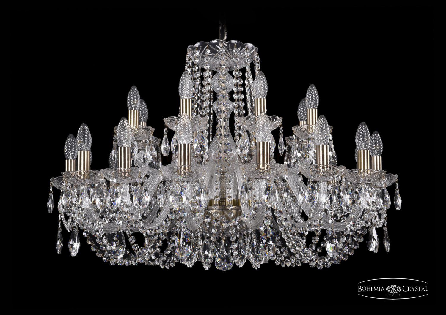 Люстра хрустальная Bohemia Ivele 1402/16+8/300/Pa