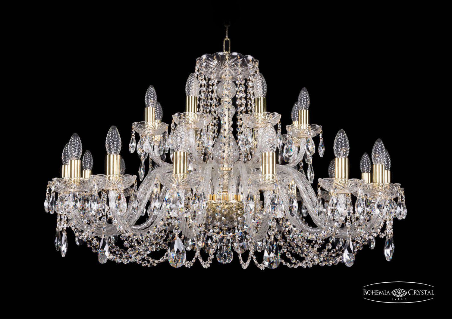 Люстра хрустальная Bohemia Ivele 1402/16+8/360/G