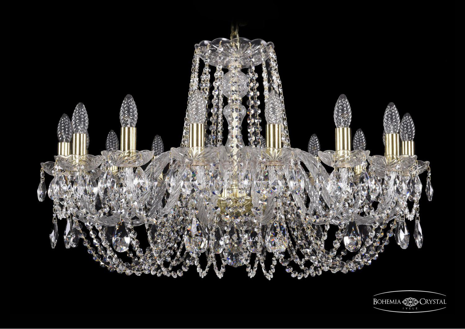 Люстра хрустальная Bohemia Ivele 1402/16/300/G