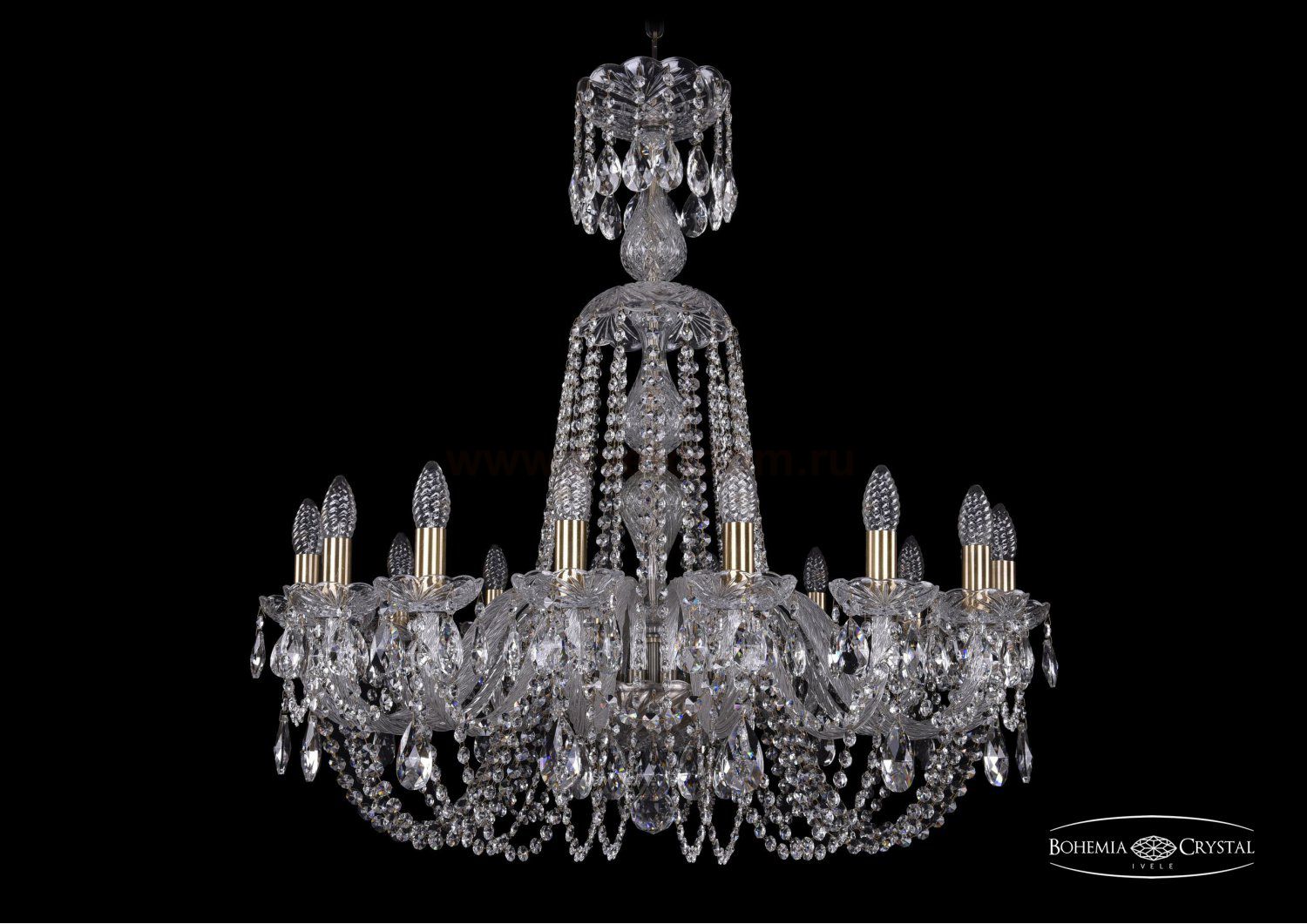 Люстра хрустальная Bohemia Ivele 1402/16/300/XL-90/Pa