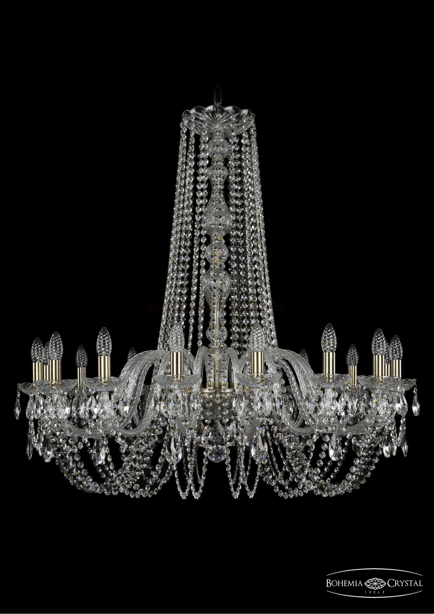Люстра хрустальная Bohemia Ivele 1402/16/360/h-95/Pa
