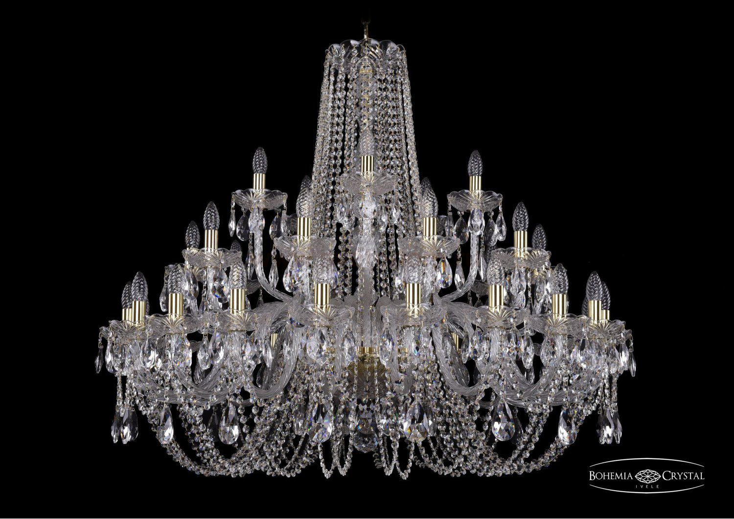 Люстра хрустальная Bohemia Ivele 1402/20+10+5/400/G