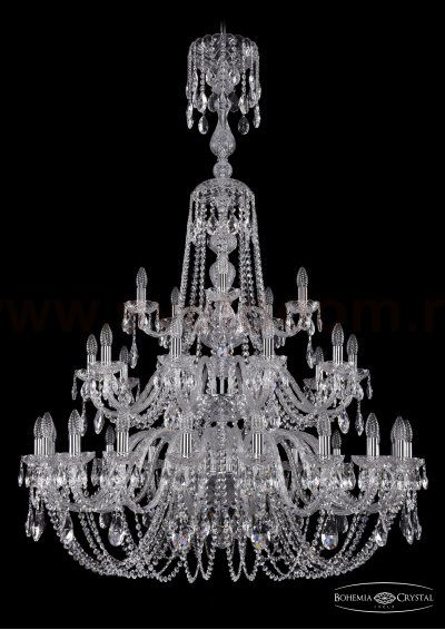 Люстра хрустальная Bohemia Ivele 1402/20+10+5/400/XL-158/3d/Ni