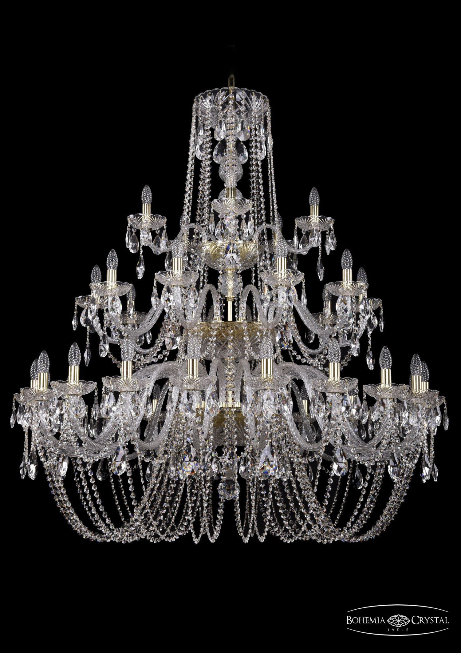 Люстра хрустальная Bohemia Ivele 1402/20+10+5/460/3d/G