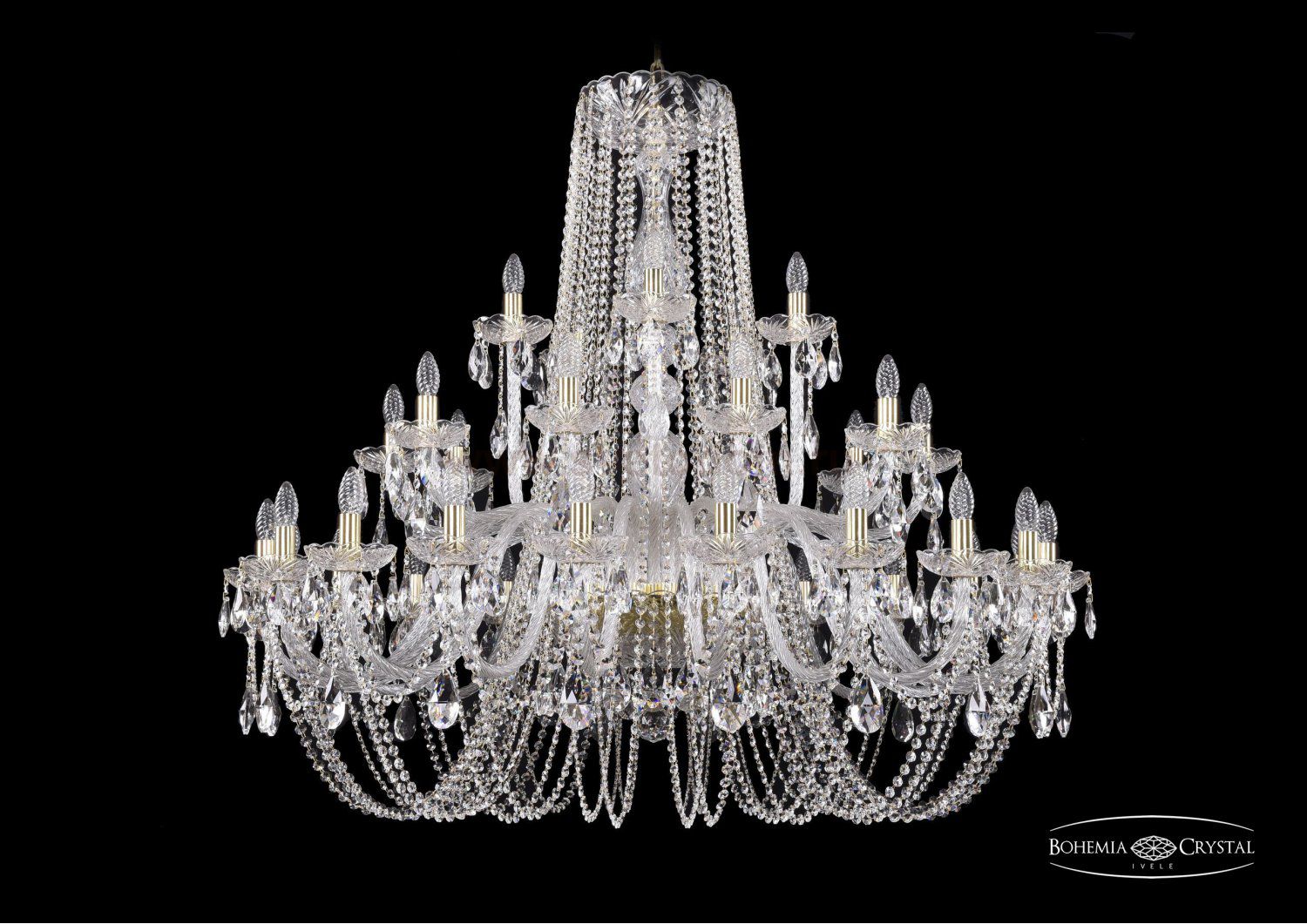 Люстра хрустальная Bohemia Ivele 1402/20+10+5/460/G