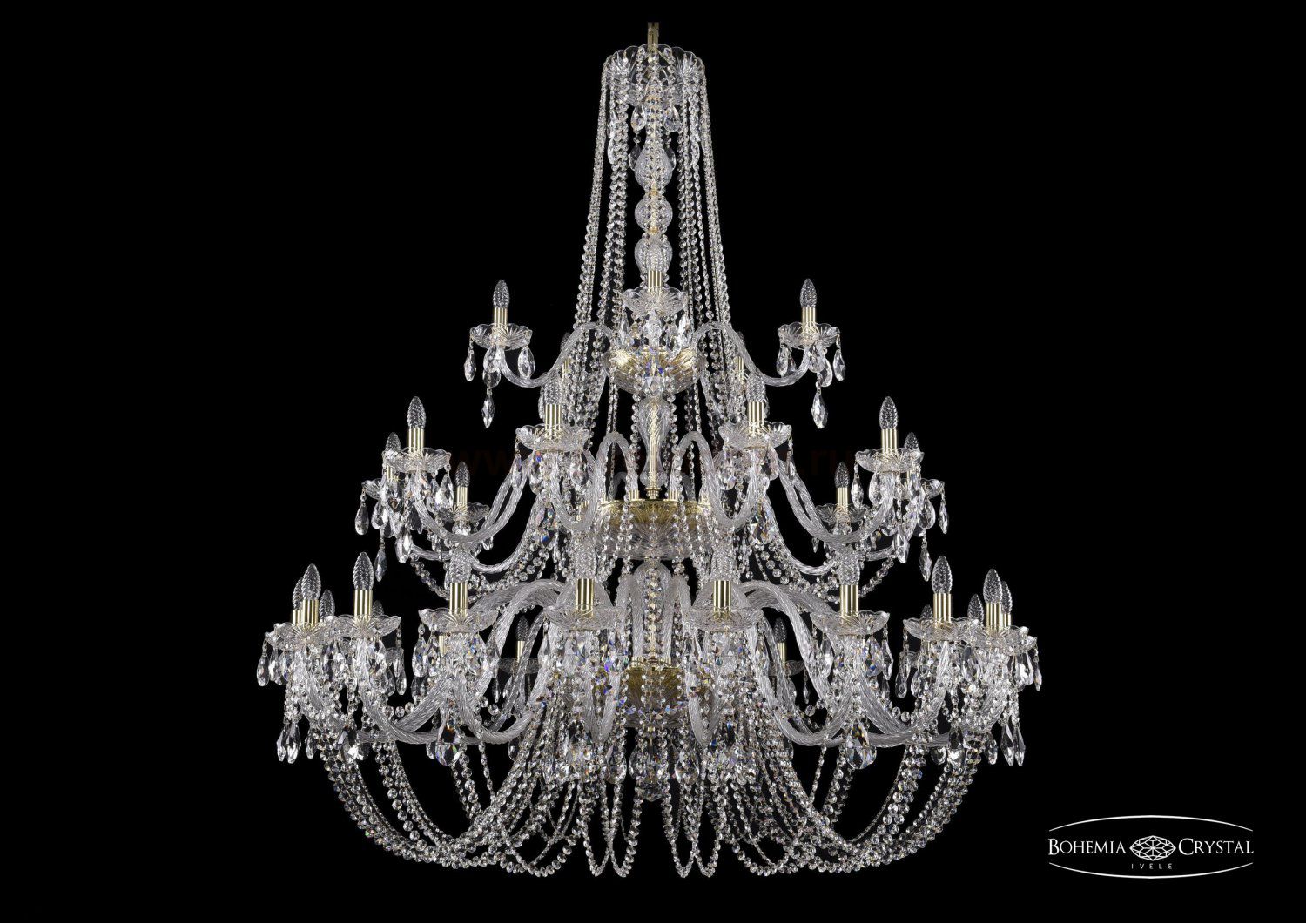 Люстра хрустальная Bohemia Ivele 1402/20+10+5/530/3d/G