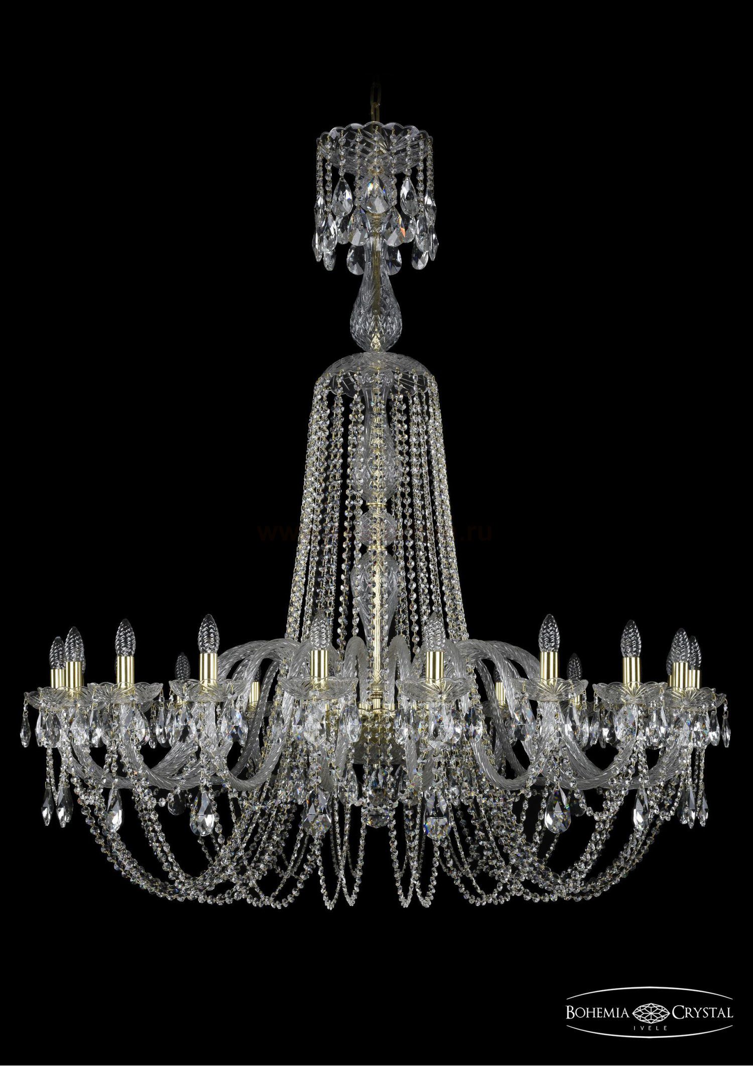 Люстра хрустальная Bohemia Ivele 1402/20/460/XL-146/G