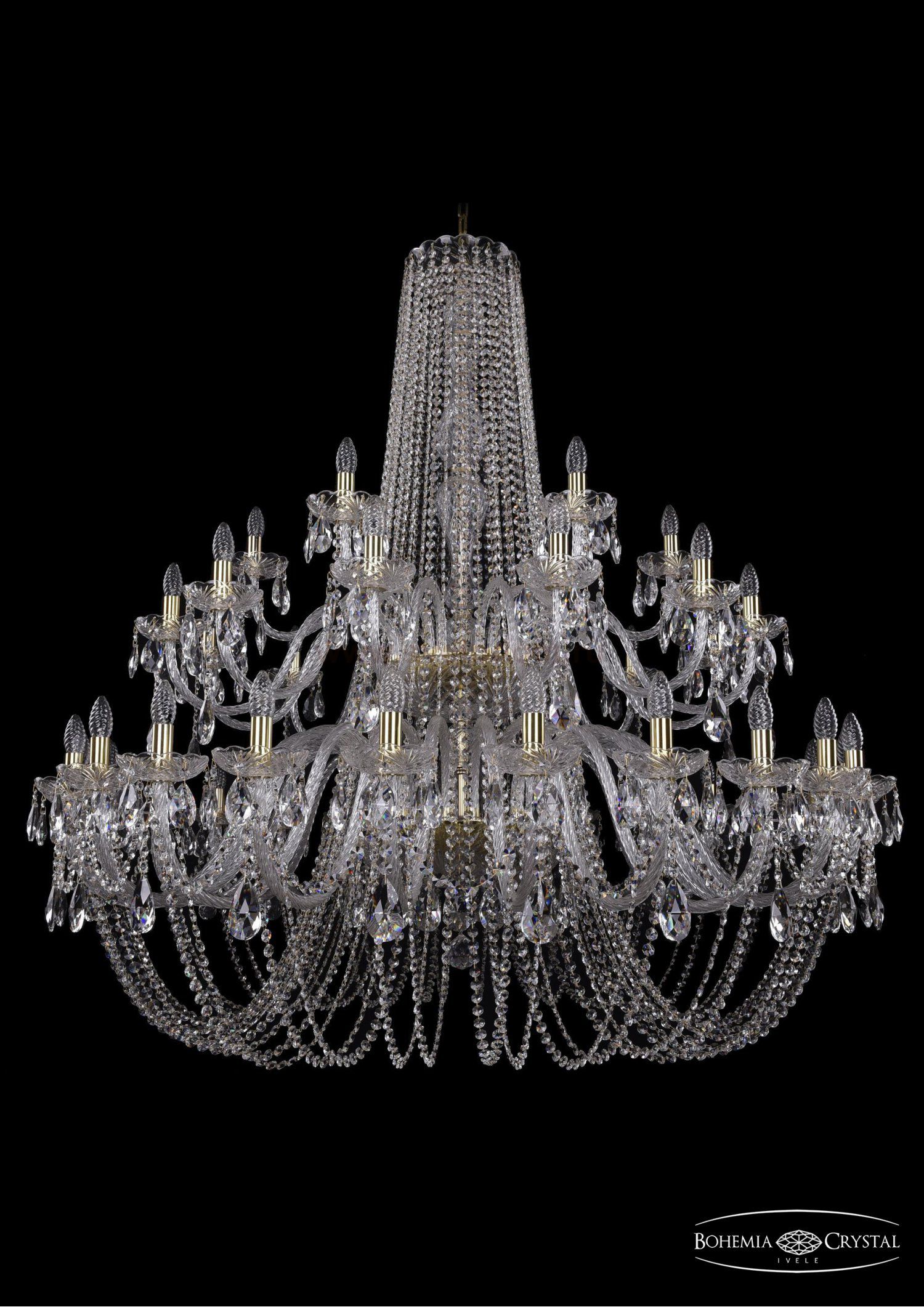 Люстра хрустальная Bohemia Ivele 1402/24+12+6/530/2d/G