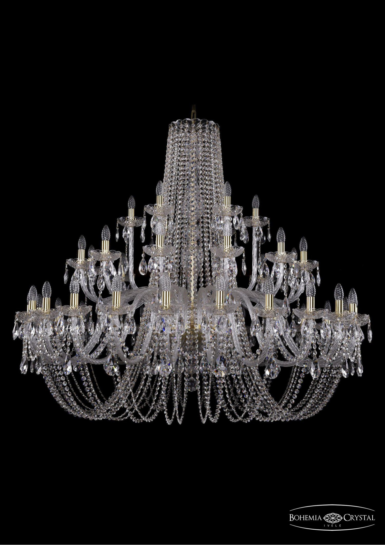 Люстра хрустальная Bohemia Ivele 1402/24+12+6/530/G