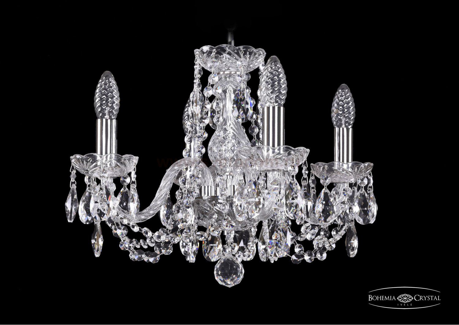 Люстра хрустальная Bohemia Ivele 1402/4/141/Ni