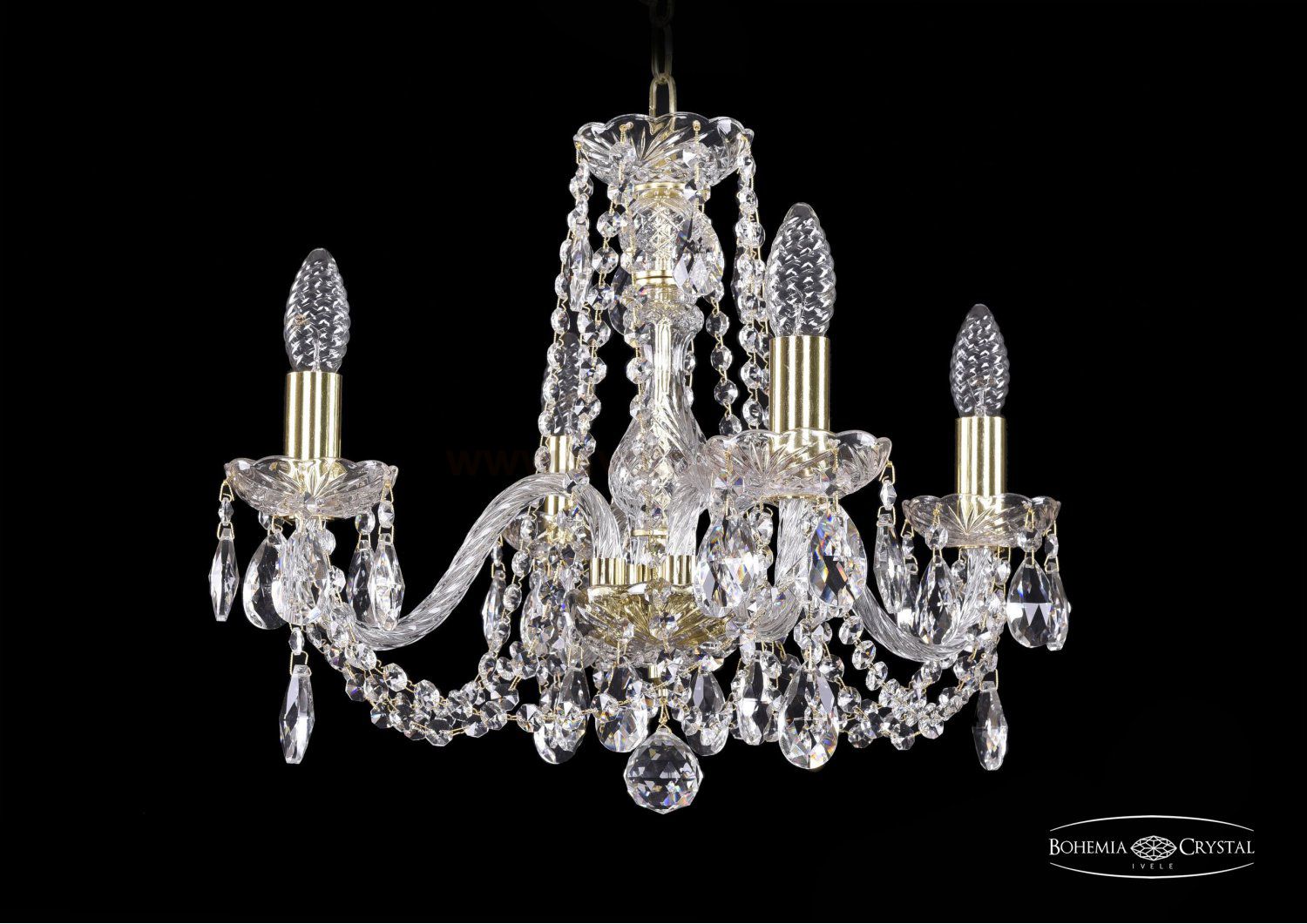 Люстра хрустальная Bohemia Ivele 1402/4/160/G