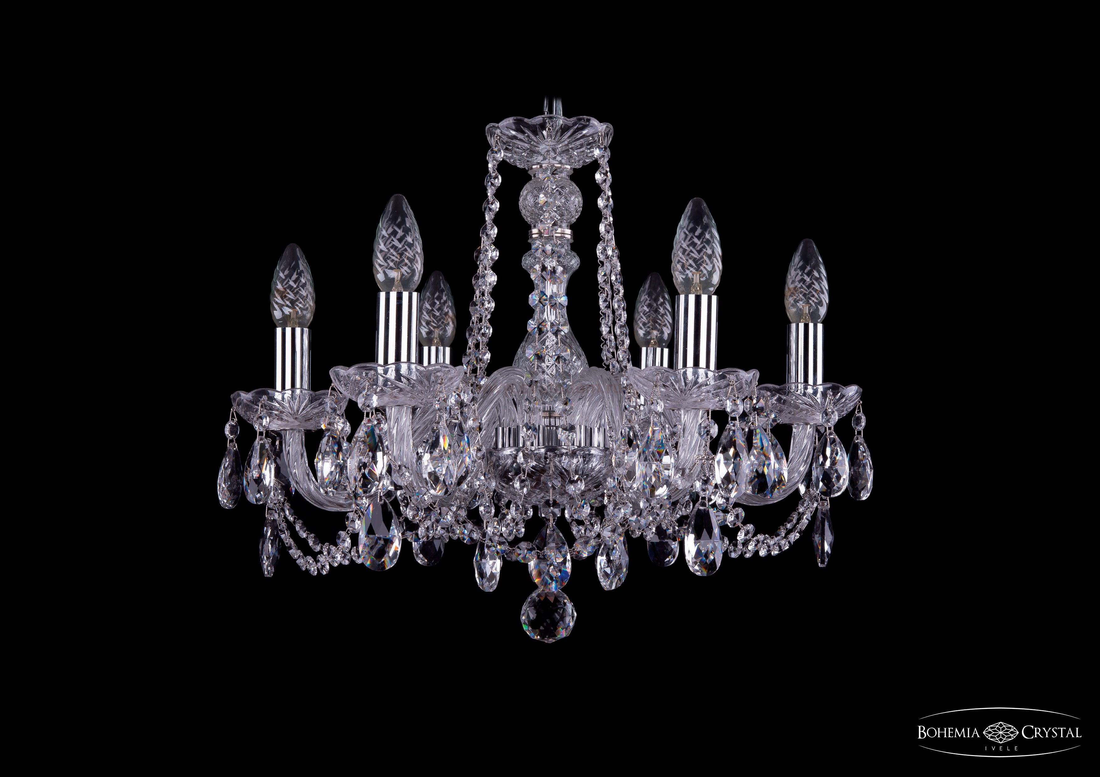 Люстра хрустальная Bohemia Ivele 1402/6/160/Ni