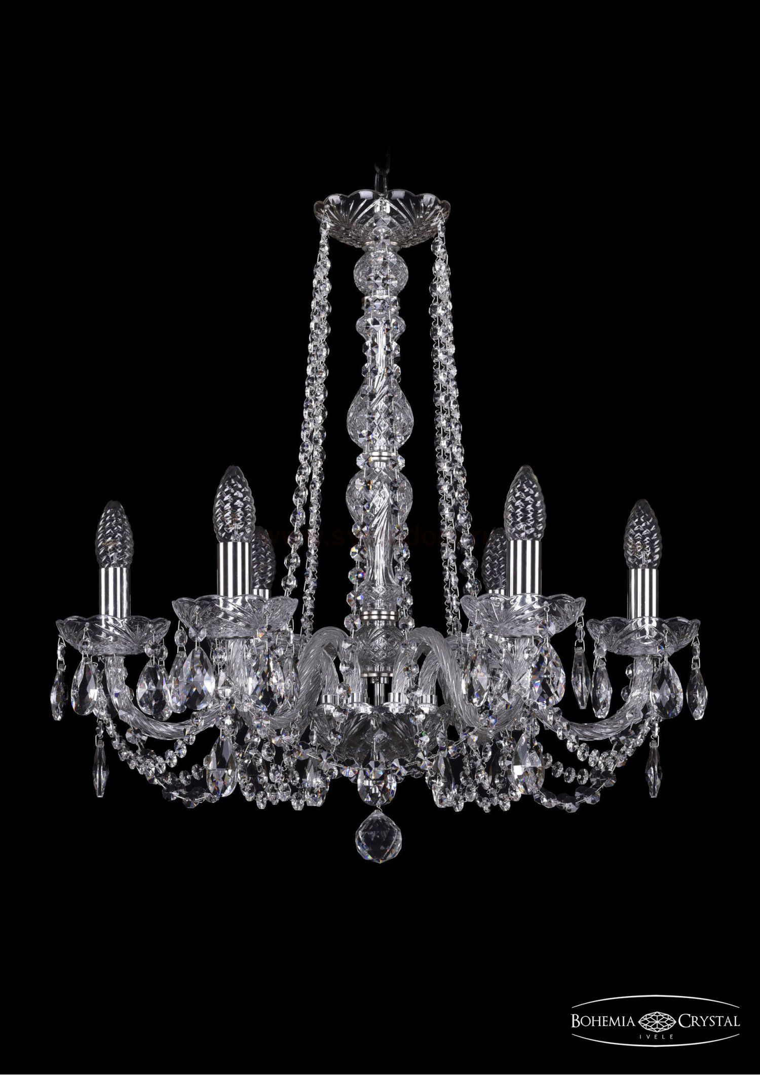 Люстра хрустальная Bohemia Ivele 1402/6/195/h-58/Ni