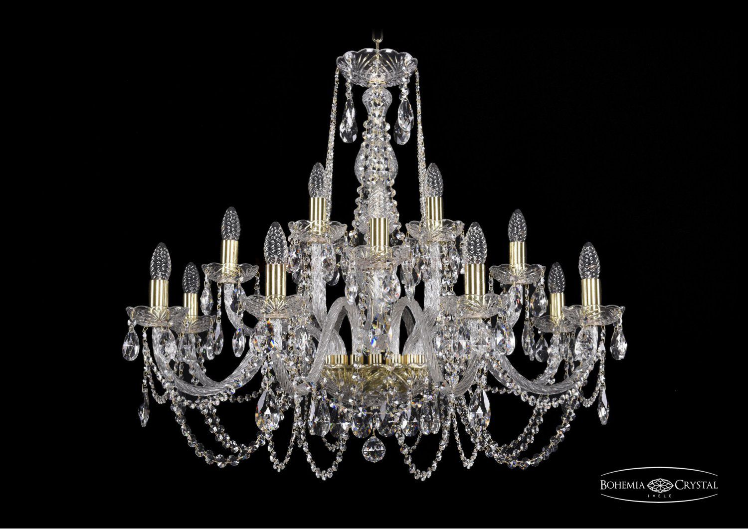 Люстра хрустальная Bohemia Ivele 1402/8+4+4/300/G