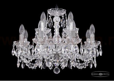 Люстра хрустальная Bohemia Ivele 1402/8+4/195/Ni