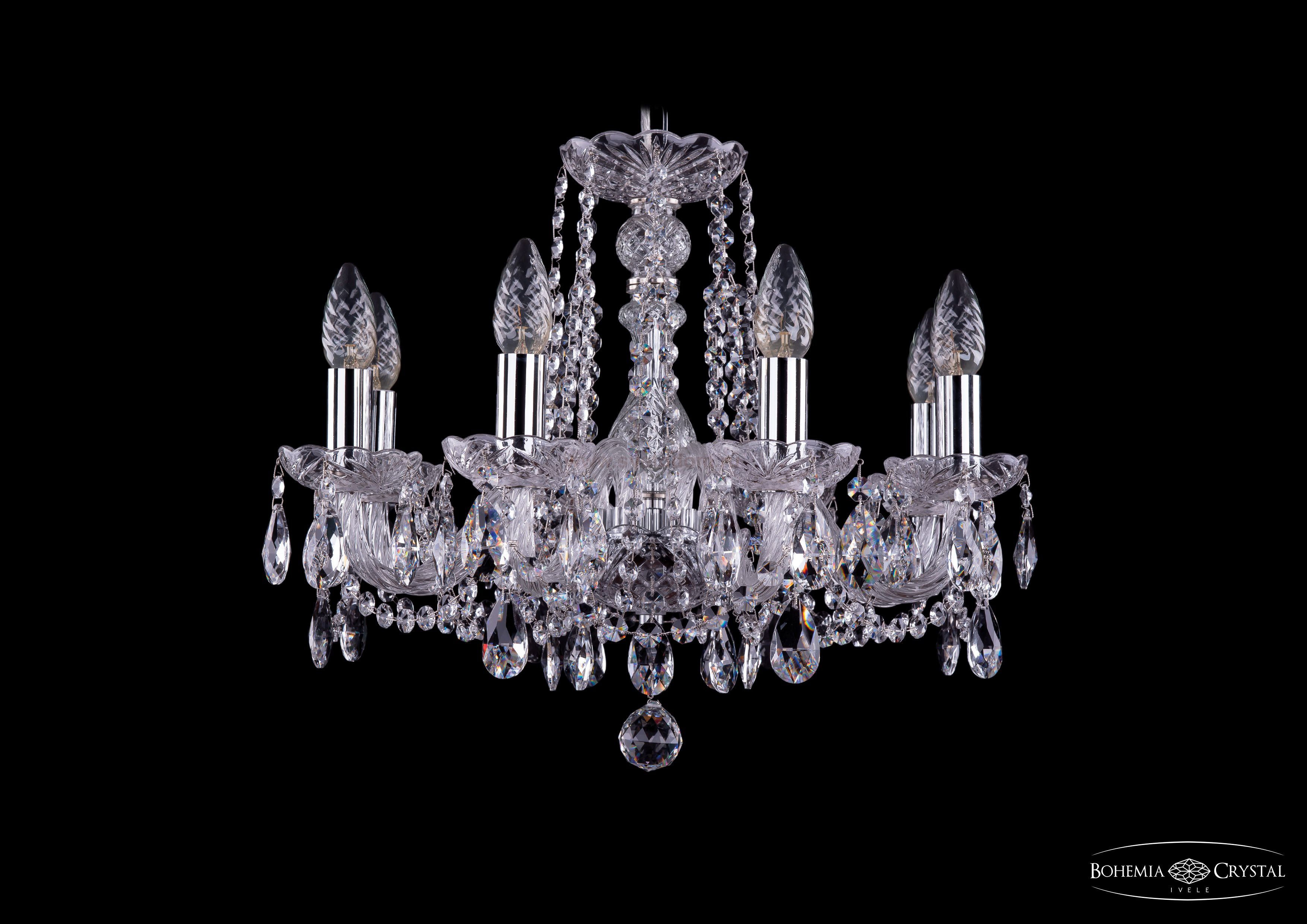 Люстра хрустальная Bohemia Ivele 1402/8/160/Ni