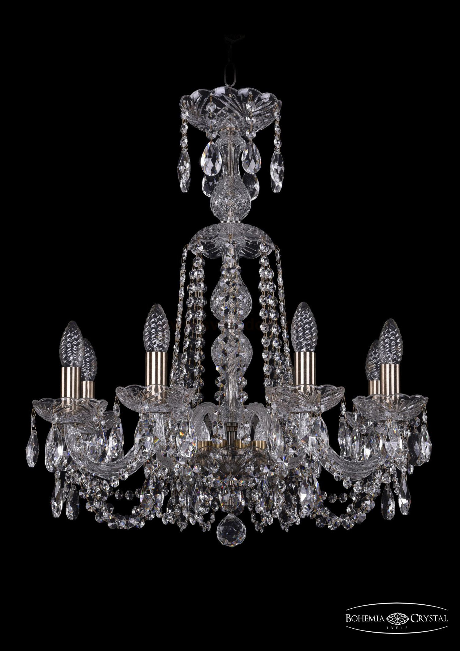 Люстра хрустальная Bohemia Ivele 1402/8/195/XL-65/Pa